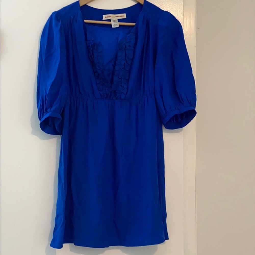 Royal Blue Silk Dress